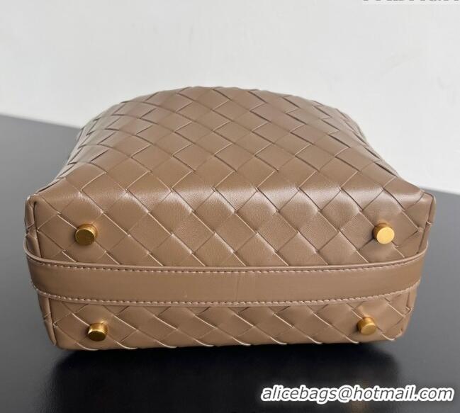 Original Cheap Bottega Veneta Mini Wallace Shoulder Bag in Intrecciato Soft Calfskin Leather 754443 Pinecone Grey 2025