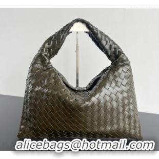 ​Pretty Style Bottega Veneta Hop Small Hobo Bag in Intrecciato Leather 796262 Khaki Green 2025