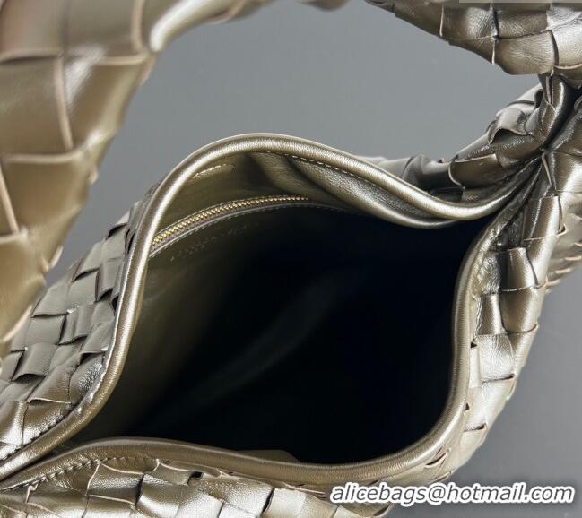 ​Pretty Style Bottega Veneta Hop Small Hobo Bag in Intrecciato Leather 796262 Khaki Green 2025