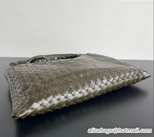 ​Pretty Style Bottega Veneta Hop Small Hobo Bag in Intrecciato Leather 796262 Khaki Green 2025