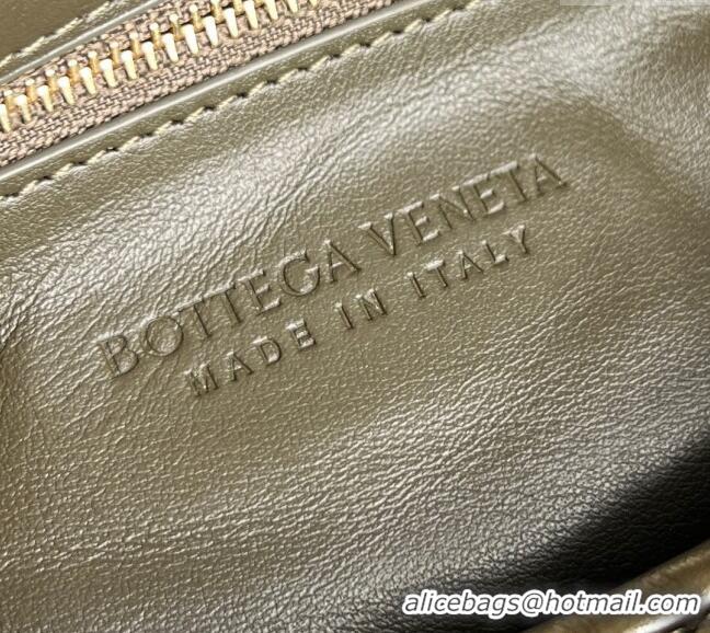 ​Pretty Style Bottega Veneta Hop Small Hobo Bag in Intrecciato Leather 796262 Khaki Green 2025