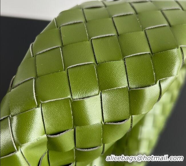 Popular Style Bottega Veneta Hop Small Hobo Bag in Intrecciato Leather 796262 Matcha Green 2025