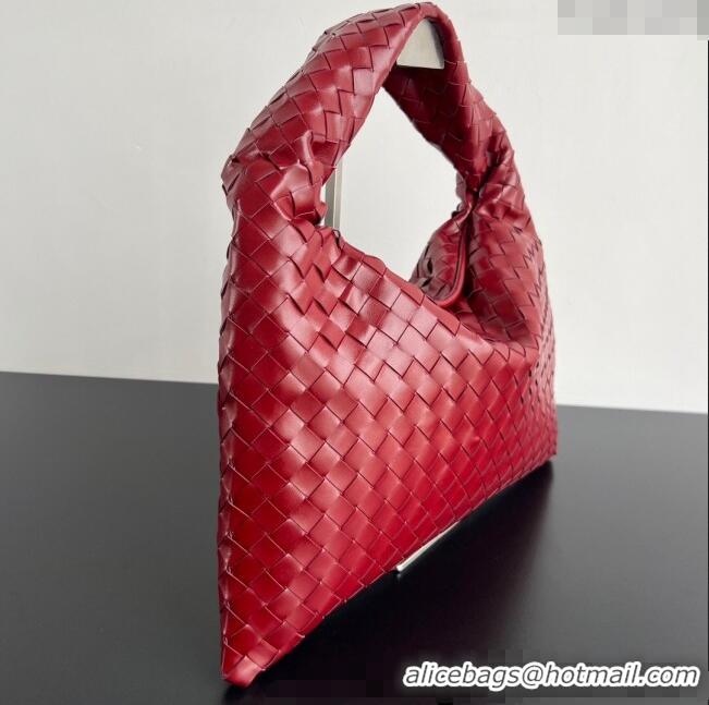 Best Price Bottega Veneta Hop Small Hobo Bag in Intrecciato Leather 796262 Heart Red 2025