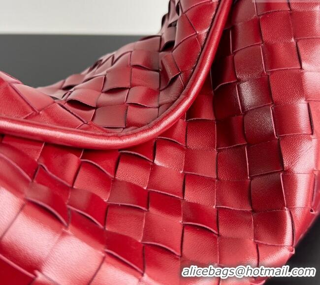 Best Price Bottega Veneta Hop Small Hobo Bag in Intrecciato Leather 796262 Heart Red 2025