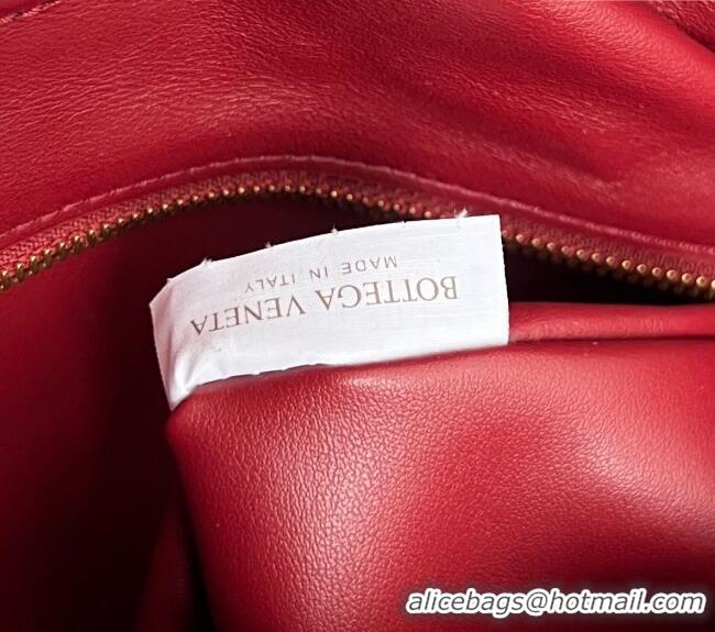 Best Price Bottega Veneta Hop Small Hobo Bag in Intrecciato Leather 796262 Heart Red 2025