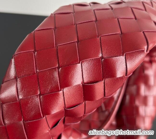 Best Price Bottega Veneta Hop Small Hobo Bag in Intrecciato Leather 796262 Heart Red 2025