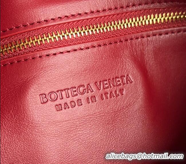 Best Price Bottega Veneta Hop Small Hobo Bag in Intrecciato Leather 796262 Heart Red 2025