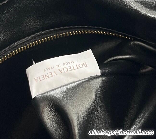 Luxury Discount Bottega Veneta Hop Small Hobo Bag in Intrecciato Leather 796262 Black 2025