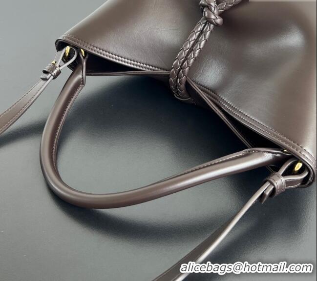 Cheap Classic Bottega Veneta Liberta Bucket Bag in Smooth Leather 806038 Fondant Brown 2025