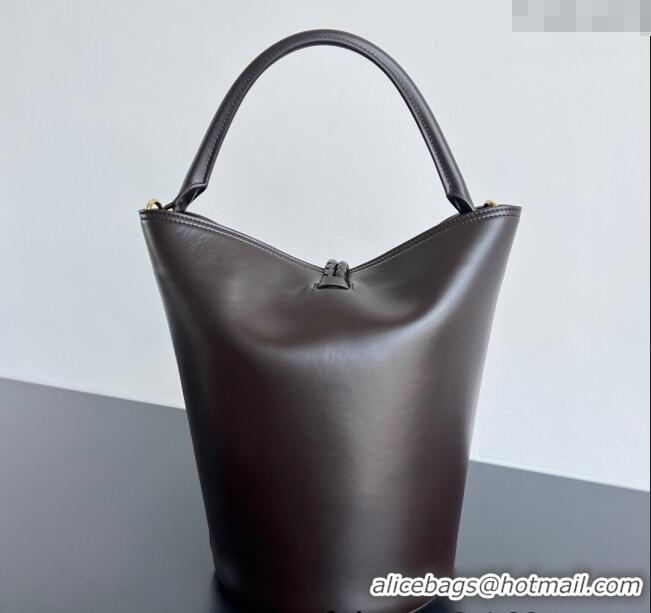 Cheap Classic Bottega Veneta Liberta Bucket Bag in Smooth Leather 806038 Fondant Brown 2025