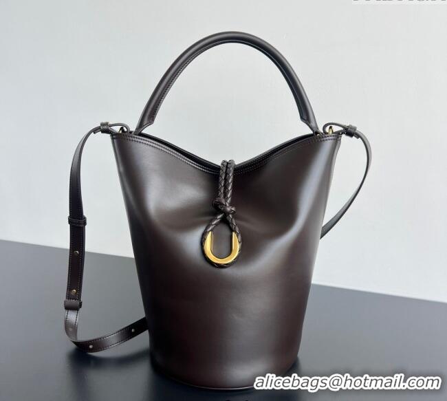 Cheap Classic Bottega Veneta Liberta Bucket Bag in Smooth Leather 806038 Fondant Brown 2025