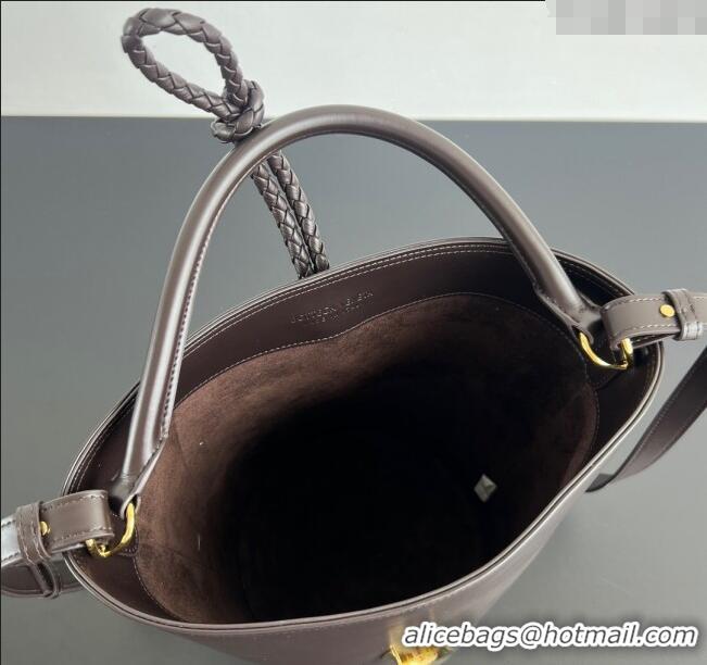 Cheap Classic Bottega Veneta Liberta Bucket Bag in Smooth Leather 806038 Fondant Brown 2025