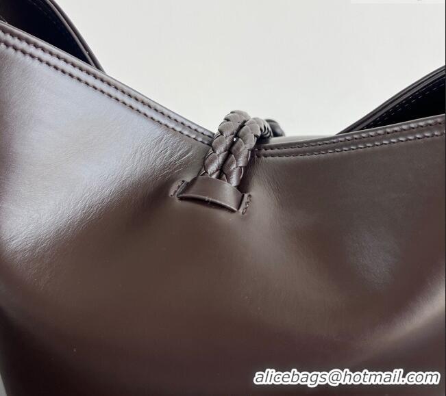 Cheap Classic Bottega Veneta Liberta Bucket Bag in Smooth Leather 806038 Fondant Brown 2025