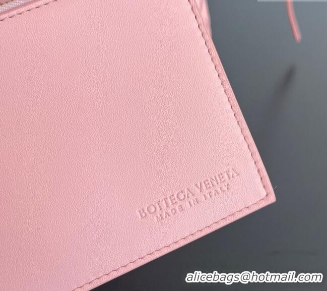 New Cheap Bottega Veneta Small Pinacoteca Tote Bag in Intrecciato Leather 819004 Rose Pink 2025