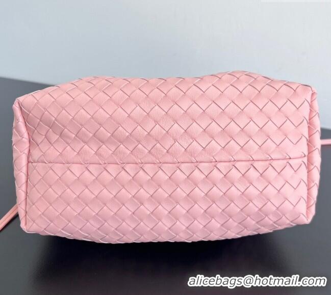 New Cheap Bottega Veneta Small Pinacoteca Tote Bag in Intrecciato Leather 819004 Rose Pink 2025