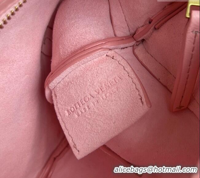 Best Quality Bottega Veneta Mini Solstice Shoulder Bag in Intrecciato Leather 796378 Rose Pink 2025