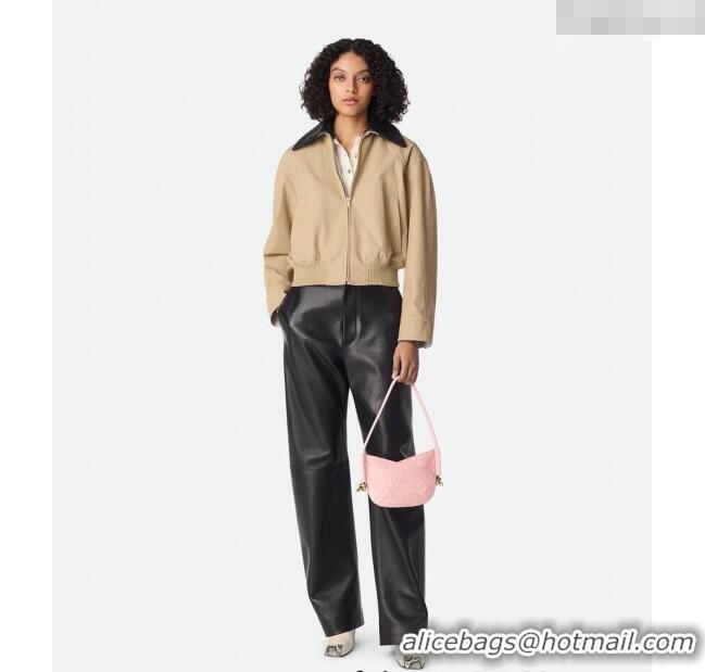 Best Quality Bottega Veneta Mini Solstice Shoulder Bag in Intrecciato Leather 796378 Rose Pink 2025