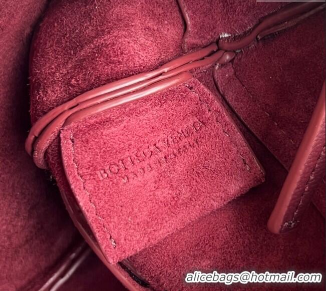 Unique Discount Bottega Veneta Mini Solstice Shoulder Bag in Intrecciato Leather 796378 Barolo Red 2025