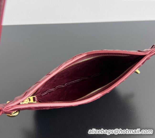 Unique Discount Bottega Veneta Mini Solstice Shoulder Bag in Intrecciato Leather 796378 Barolo Red 2025
