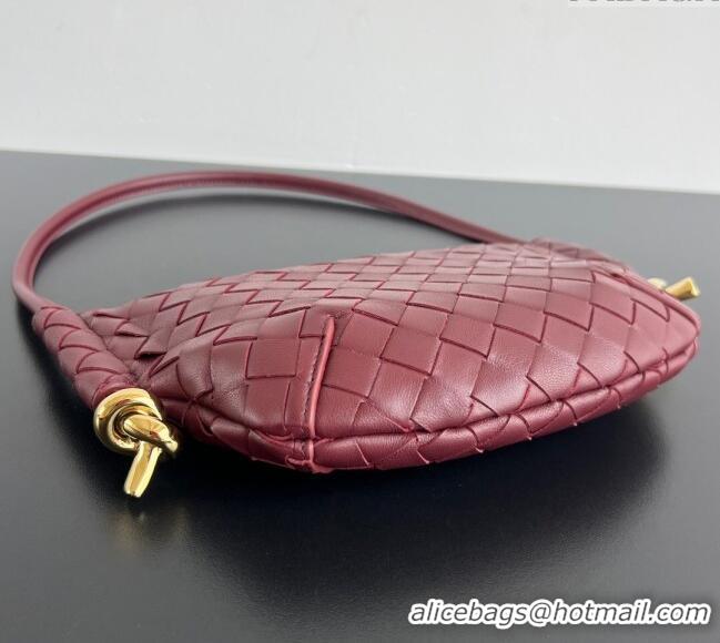 Unique Discount Bottega Veneta Mini Solstice Shoulder Bag in Intrecciato Leather 796378 Barolo Red 2025
