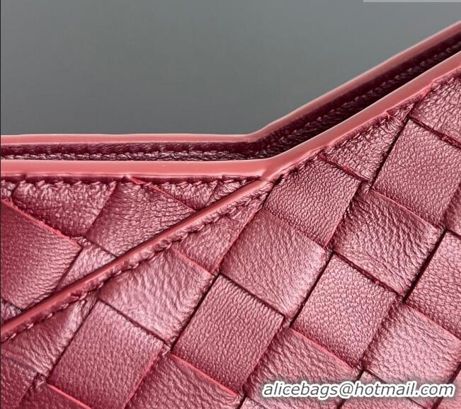 Unique Discount Bottega Veneta Mini Solstice Shoulder Bag in Intrecciato Leather 796378 Barolo Red 2025