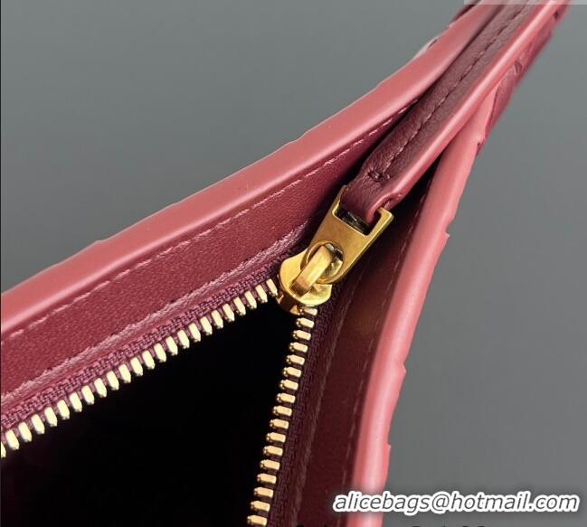 Unique Discount Bottega Veneta Mini Solstice Shoulder Bag in Intrecciato Leather 796378 Barolo Red 2025
