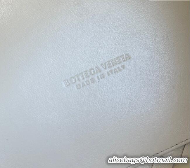 Famous Brand Bottega Veneta Small Parachute Chain Bag in Intrecciato Leather 817175 Sea Salt 2025
