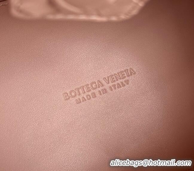 Famous Brand Bottega Veneta Small Parachute Shoulder Bag in Intrecciato Leather 796569 Lotus pink 2025