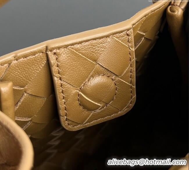 Top Quality Bottega Veneta Small Parachute Shoulder Bag in Intrecciato Suede 796569 Brown 2025