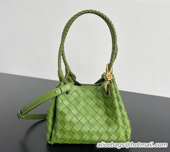 Market Sells Bottega Veneta Small Parachute Shoulder Bag in Intrecciato Leather 796569 Green 2025