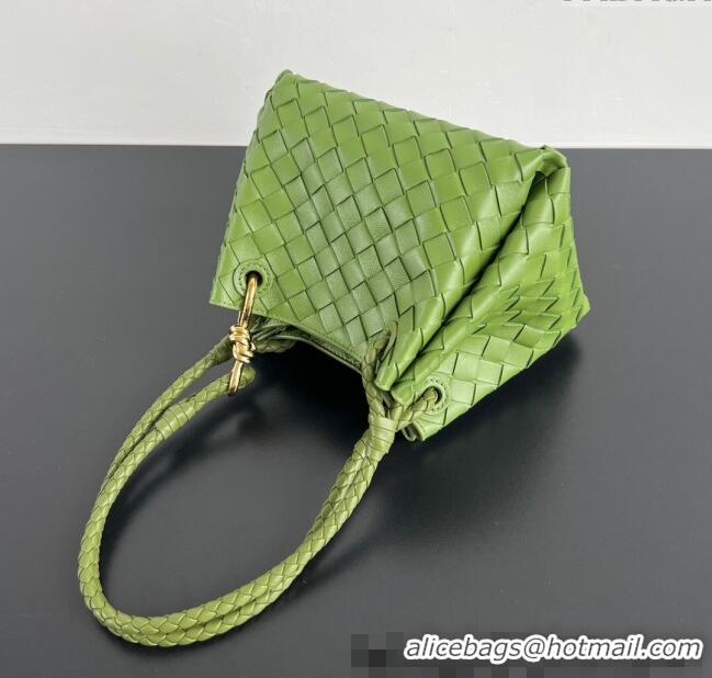 Market Sells Bottega Veneta Small Parachute Shoulder Bag in Intrecciato Leather 796569 Green 2025