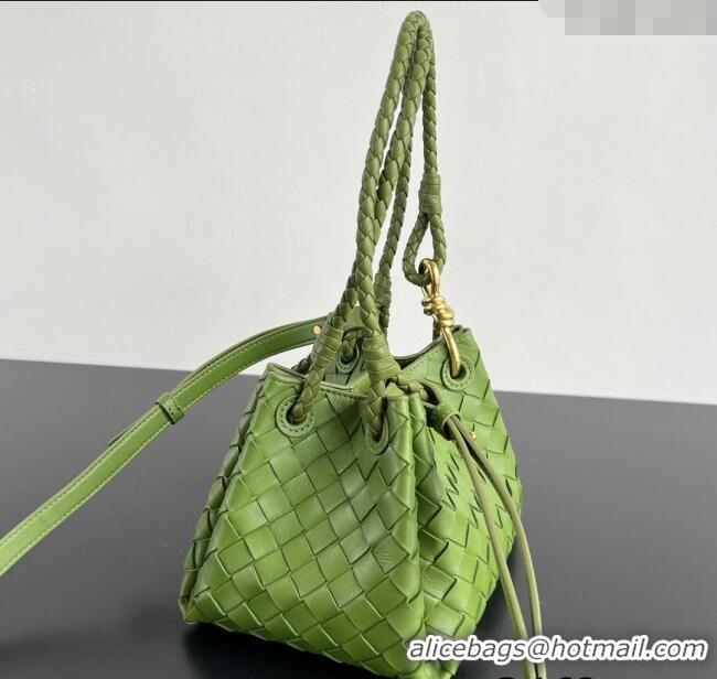 Market Sells Bottega Veneta Small Parachute Shoulder Bag in Intrecciato Leather 796569 Green 2025