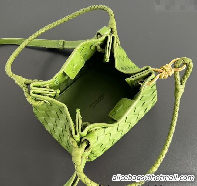 Market Sells Bottega Veneta Small Parachute Shoulder Bag in Intrecciato Leather 796569 Green 2025