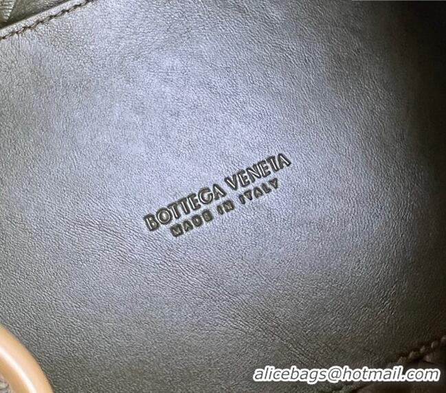 Grade Quality Bottega Veneta Small Parachute Shoulder Bag in Intrecciato Leather 796569 Khaki Green 2025