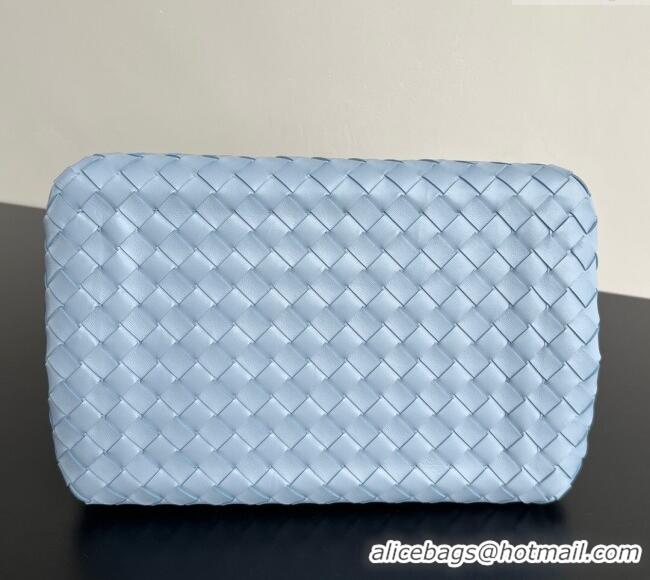 New Fashion Bottega Veneta Large Parachute Shoulder Bag in Intrecciato Leather 796571 Ice Blue 2025