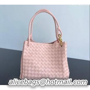 Spot Discount Bottega Veneta Large Parachute Shoulder Bag in Intrecciato Leather 796571 Cameo Pink 2025