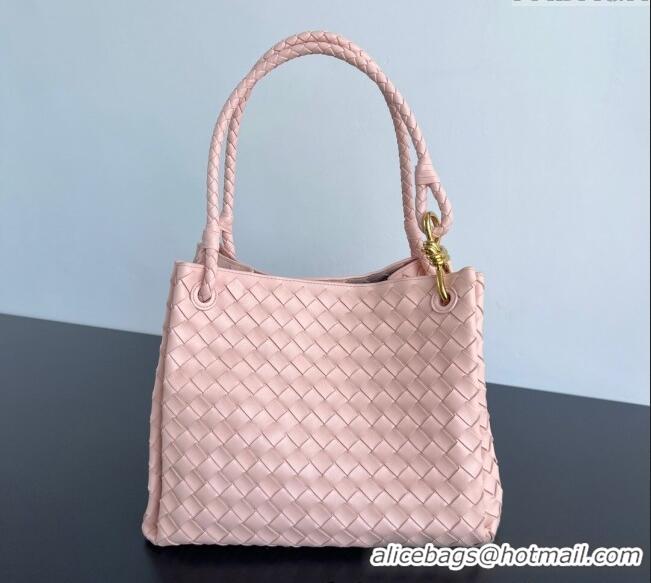 Spot Discount Bottega Veneta Large Parachute Shoulder Bag in Intrecciato Leather 796571 Cameo Pink 2025