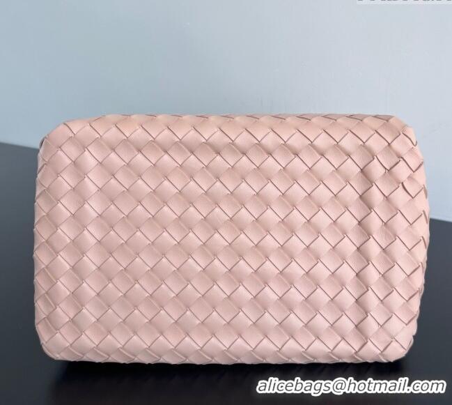 Spot Discount Bottega Veneta Large Parachute Shoulder Bag in Intrecciato Leather 796571 Cameo Pink 2025