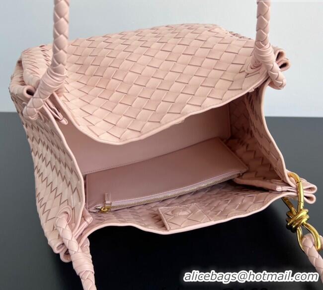 Spot Discount Bottega Veneta Large Parachute Shoulder Bag in Intrecciato Leather 796571 Cameo Pink 2025