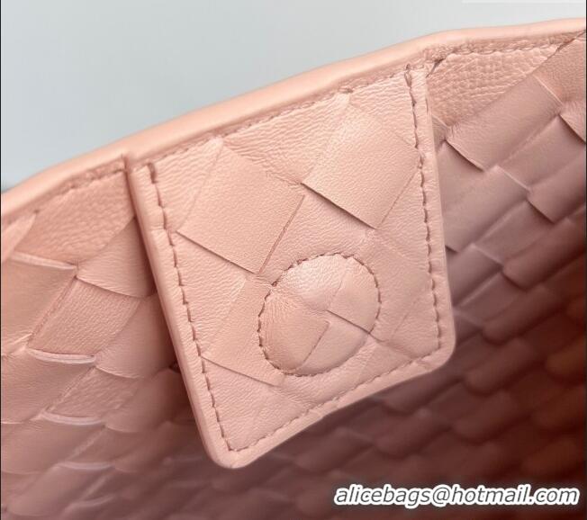 Spot Discount Bottega Veneta Large Parachute Shoulder Bag in Intrecciato Leather 796571 Cameo Pink 2025