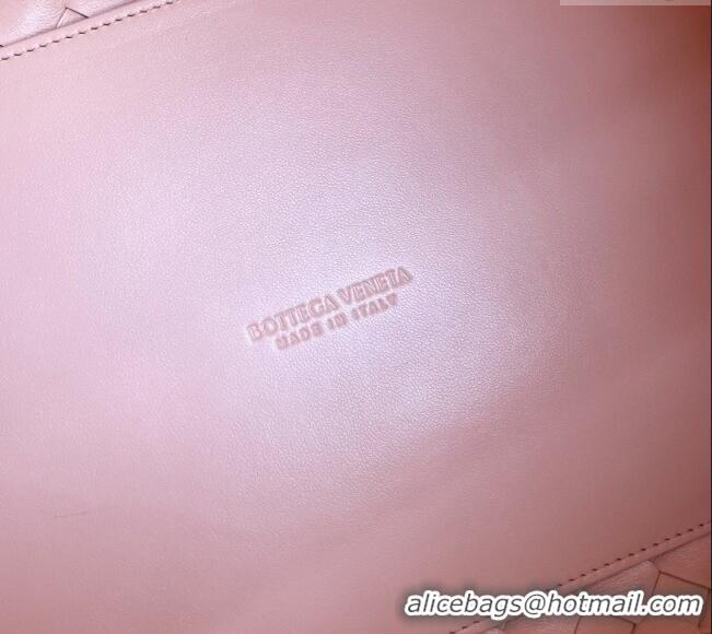 Spot Discount Bottega Veneta Large Parachute Shoulder Bag in Intrecciato Leather 796571 Cameo Pink 2025