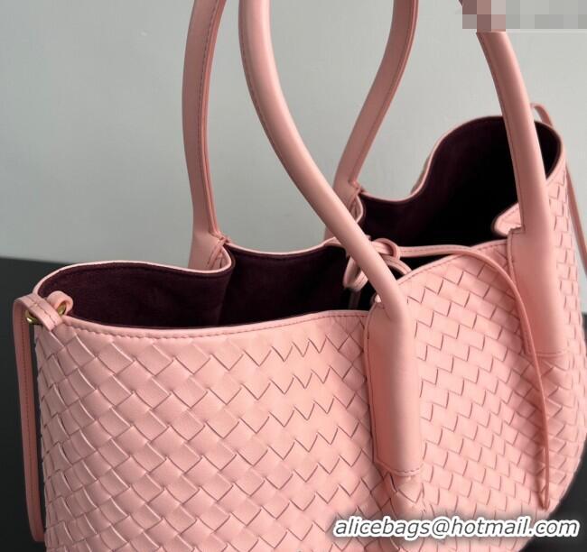 Best Price Bottega Veneta Medium Pinacoteca Tote Bag in Intrecciato Leather 817166 Rose Pink 2025