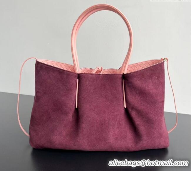 Best Price Bottega Veneta Medium Pinacoteca Tote Bag in Intrecciato Leather 817166 Rose Pink 2025