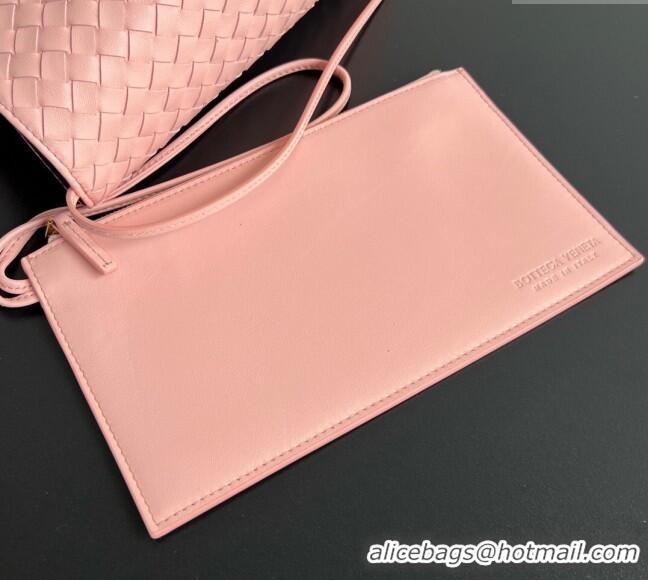 Best Price Bottega Veneta Medium Pinacoteca Tote Bag in Intrecciato Leather 817166 Rose Pink 2025