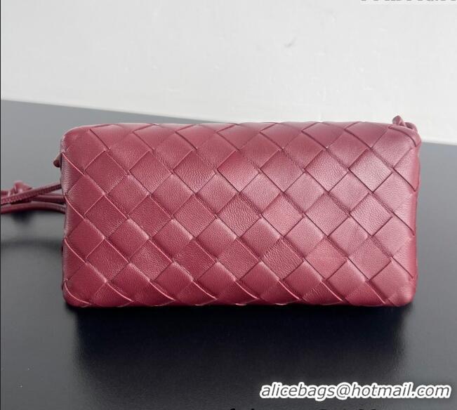 Buy Discount Bottega Veneta Intrecciato Leather Concert Pouch Mini bag 794258 Sapele Red 2025