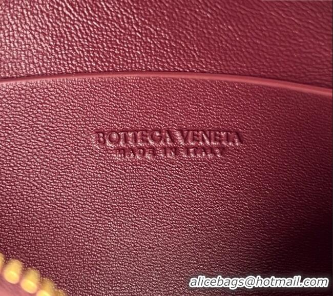 Buy Discount Bottega Veneta Intrecciato Leather Concert Pouch Mini bag 794258 Sapele Red 2025