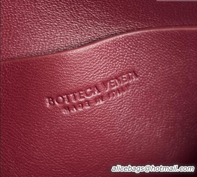 Well Crafted Bottega Veneta Heart Intrecciato Leather Concert Pouch Mini bag 794258 Sapele Red 2025