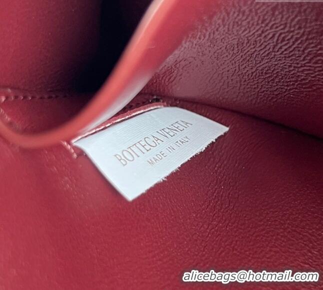 Well Crafted Bottega Veneta Heart Intrecciato Leather Concert Pouch Mini bag 794258 Sapele Red 2025