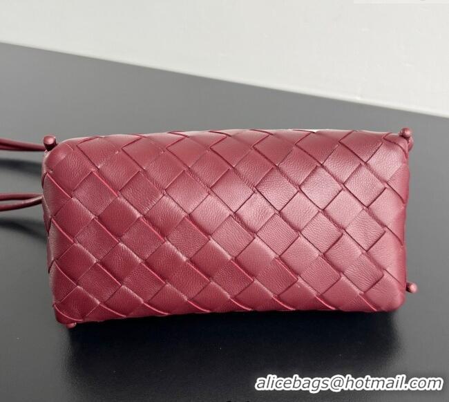 Well Crafted Bottega Veneta Heart Intrecciato Leather Concert Pouch Mini bag 794258 Sapele Red 2025