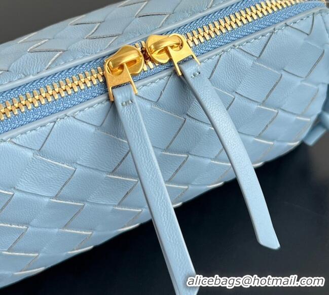 Promotional Bottega Veneta Intrecciato Leather Concert Pouch Mini bag 794258 Ice Blue 2025